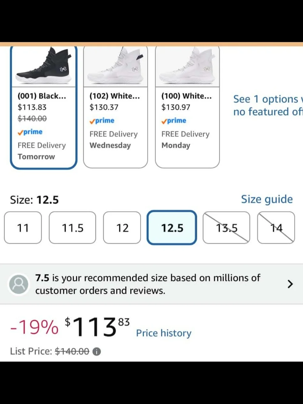 Under Armour Black Knit High-Top Sneakers with White Sole